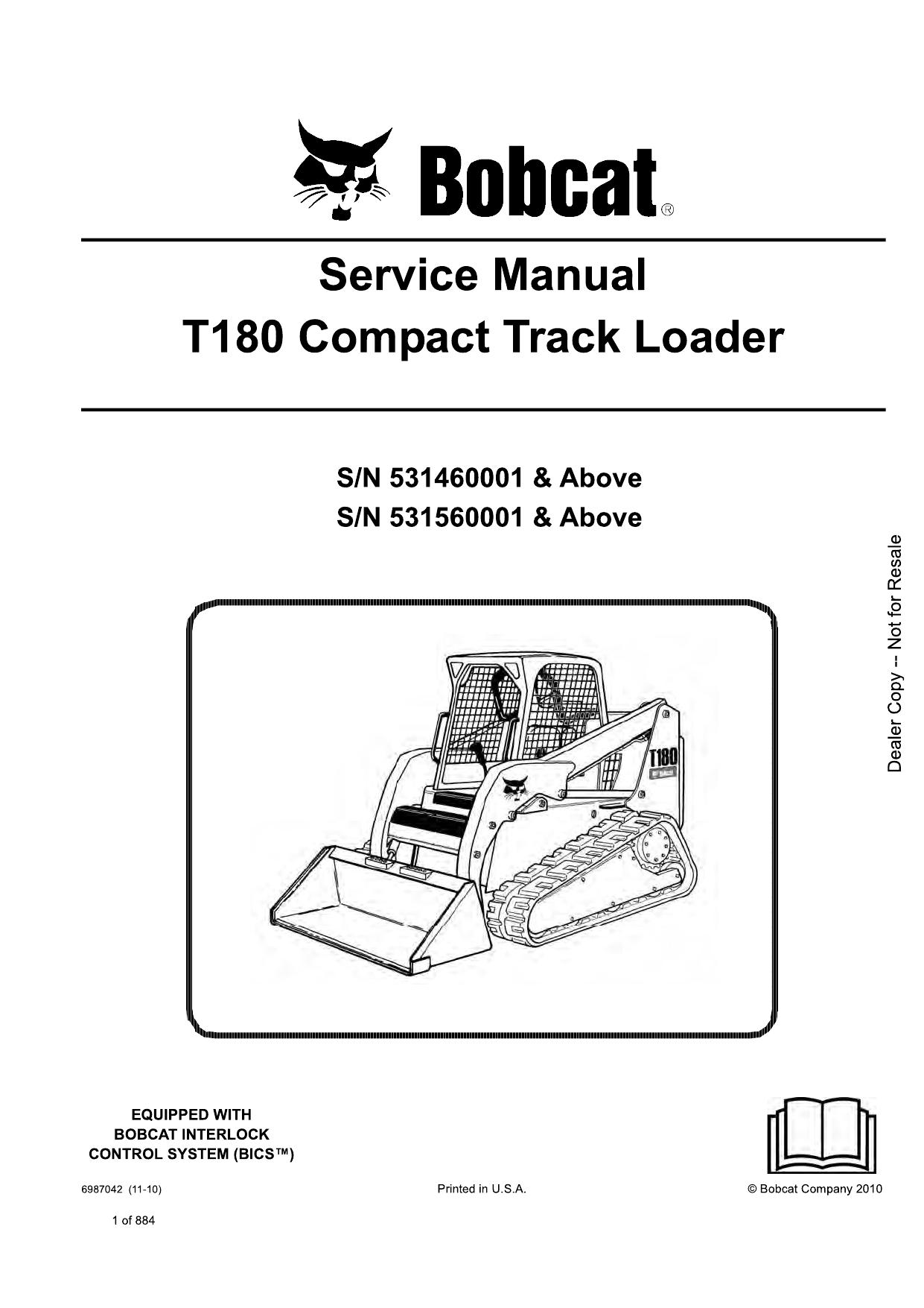 T180 Compact Track Loader Service Manual Bobcat 3